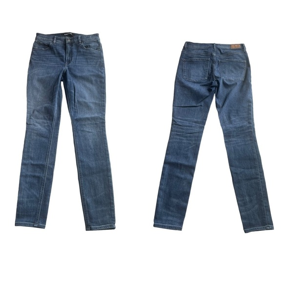 Express Denim Skinny Jegging jeans blue Size 4R Mid rise 27W 29L stretch - Picture 7 of 7